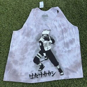 Grey Tie-Dye Naruto Tank